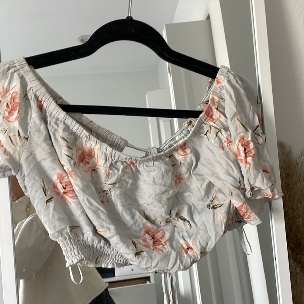 Kendall and Kylie floral crop top